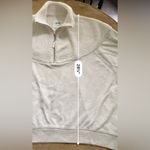 Aerie  Women’s Sz XXL‎ Cream Sherpa Holiday Hometown Quarter Zip Sweatshirt Photo 11