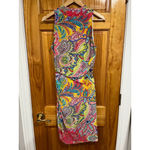 Lauren Ralph Lauren Rutched Maximalist Paisley Colorful Shift Dress Size 4 Pink Photo 2