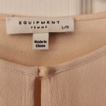 Equipment Femme Racquel Elegant Cream Viscose Women's Top Size Large Photo 5