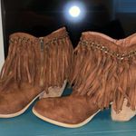 Boutique Brown Fringe Booties Photo 0