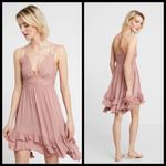 Free People 💕💕 One Adella Slip Dress ~ Rose Pink Medium M NWT Photo 3