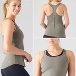 Glyder Peek-a-boo Tank in Dark Moss Green Size Medium Sz M Fitted Workout Top Photo 6