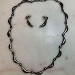 Bijoux Terner | Vintage Y2K Silver Tone Choker Necklace and Earrings Set Photo 0