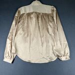 Ann Taylor  Petite Blouse SP Champagne Tie Neck Long Sleeve Dressy Business Top Photo 8