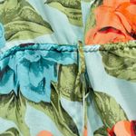 Sunny Leigh Tropical Floral Sheer Tulip Sleeve V Neck Kimono Tunic Blouse by Photo 4