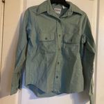 Five Brother Vintage Union Made In USA Long Sleeve Flannel Cotton Button Up Med Green Photo 0