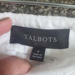 Talbots Elegant White Lace Skirt Blooming Eyelet A Line Skirt Size 4 Womens Photo 3