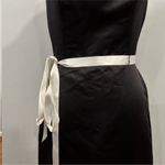 Bill Levkoff Classic Black Strapless Gown White Sash 8 Vintage VTG Photo 1