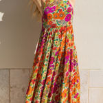 Natural Life  Halle Halter Maxi Dress Floral Boho  Size M Photo 0