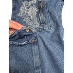 Venus Embroidered Cargo Jeans Size 10 Mid Rise Crop Y2K Floral Photo 2
