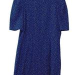 Banana Republic Vintage  Blue White Puffy Shoulder Sleeve MIDI Dress Photo 3