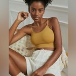 Anthropologie  devi seamless longline bralette in yellow size L/XL Photo 0