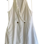 1. State  Linen Blend Double Breasted Sleeveless Dress size Large Cotton Lined Photo 0