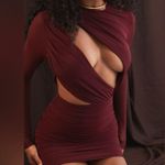 House Of CB LUCINDA MULBERRY CUTOUT MINI DRESS, Size Large, $239 Photo 1