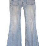 Vintage Y2K Low Ultra Rise Flare Lei Jeans Size 5 Ashley Utility 2000s ~Flawed Blue Photo 0