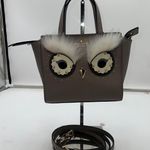 Kate Spade New York Owl Top Handle Crossbody Bag Taupe Saffiano Leather Photo 0