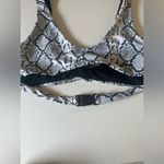 Zaful  Black and White Snakeskin Bikini Top Photo 1