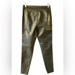 ZARA Faux Leather Pants Olive Green Zippered Ankle Versatile S Edgy City Neutral Photo 3