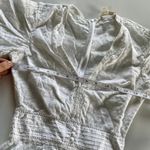 Jonathan Simkhai Dress Women 0 White Embroidery V Neck Eyelet Mini Cotton Photo 9