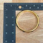 Liz Claiborne Vintage  2-tone Gold Gunmetal Stud Embellished Bangle Bracelet Photo 7