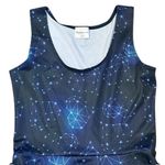 COWCOW Galaxy Constellation Print Sleeveless Fit & Flare Dress Medium Blue Photo 3