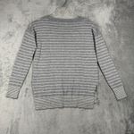 Gap  Womens XS Gray White Striped Boatneck Sweater Merino Wool Blend‎ Neutral Photo 2