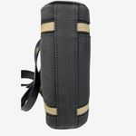 Gucci Black Canvas Vertical Stripe Zip Shoulder Bag Leather Trim 106317 212792 Photo 10