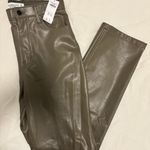 Abercrombie & Fitch Curve Love Vegan Leather 90s Straight Pants Photo 0