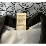 JR Nites Shirt Womens 12 Blue Black Rhinestone Evening Jacket Evening Wear Party Photo 7