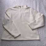 L.L.Bean  Lightweight 1/4 Zip Fleece Pullover Sweatshirt Size XL Cream Ivory Photo 0