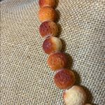 Vintage Sponge Coral Apple Beaded Necklace Orange Photo 3