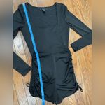 Forever 21  Black Ruched Long Sleeve Dress Photo 4