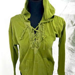 Forever 21 Forever, 21 hoodie shirt with rope tie, size medium green color Photo 0