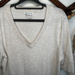 Athleta  Cream Heather V Neck Top Photo 3