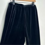 Chico's Black Velvet Pants Elastic Waist Wide Leg Traveler Pull On Sz 1 (8M) USA Photo 5