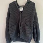 Abercrombie & Fitch Hooded Thick Button Down Knit Sweater  Photo 0