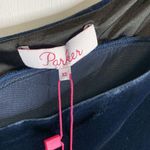 Parker Nash Blue Velvet One Shoulder Layered Asymmetrical Top W-100 NEW Sz XS Photo 4