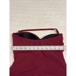 Profile by Gottex Ruched One Piece Swimsuit Red Laced Halter Size 10 Photo 3