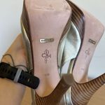 Cole Haan Gold Leather Sling Back Open Toe Platforms Sandal Size 9.5 B Photo 2