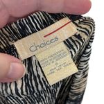 Vintage Choices Women’s Small Striped Crinkled Lettuce Hem Midi Skirt Side Slit Multiple Photo 3