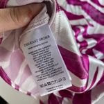 The East Order  Dress Womens Medium Rhea‎ White Pink Zebra Print Satin Mini Photo 7