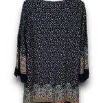 Anthropologie Anthro Hazel Boho Floral Vneck Dress 3/4 Bell Sleeve Lightweight Relaxed Medium Photo 5