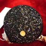 Deux Lux New with Tags!  Black Sparkly Double Coin Purse & Keychain. Photo 8
