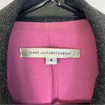 Diane Von Furstenberg  El Dorado Grey Button Up Wool Blend Pea Coat Jacket Size 4 Photo 8