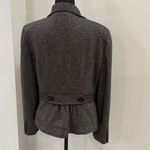 Ann Taylor Brown Black White Tweed Fitted Button Up Jacket Blazer Lined Size 12 Photo 4