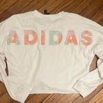 Adidas White crewneck with Colorful Logo Photo 1