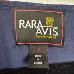 Rara Avis by Iris Apfel navy blue owl graphic size 1X plus dark academia top Photo 4