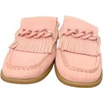 Donald Pliner DAVID‎ PLINER Pink Mika Fringe Loafer Mules Size 6.5 Photo 5