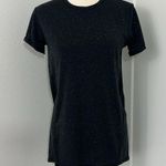 Lululemon Size 2 Black Speckled Part Ways Split Back Short Sleeve Active Top Photo 1