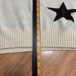 Exlura Sweater Womens XL/2XL Off the Shoulder Batwing Cream Star Loose Fit Photo 8